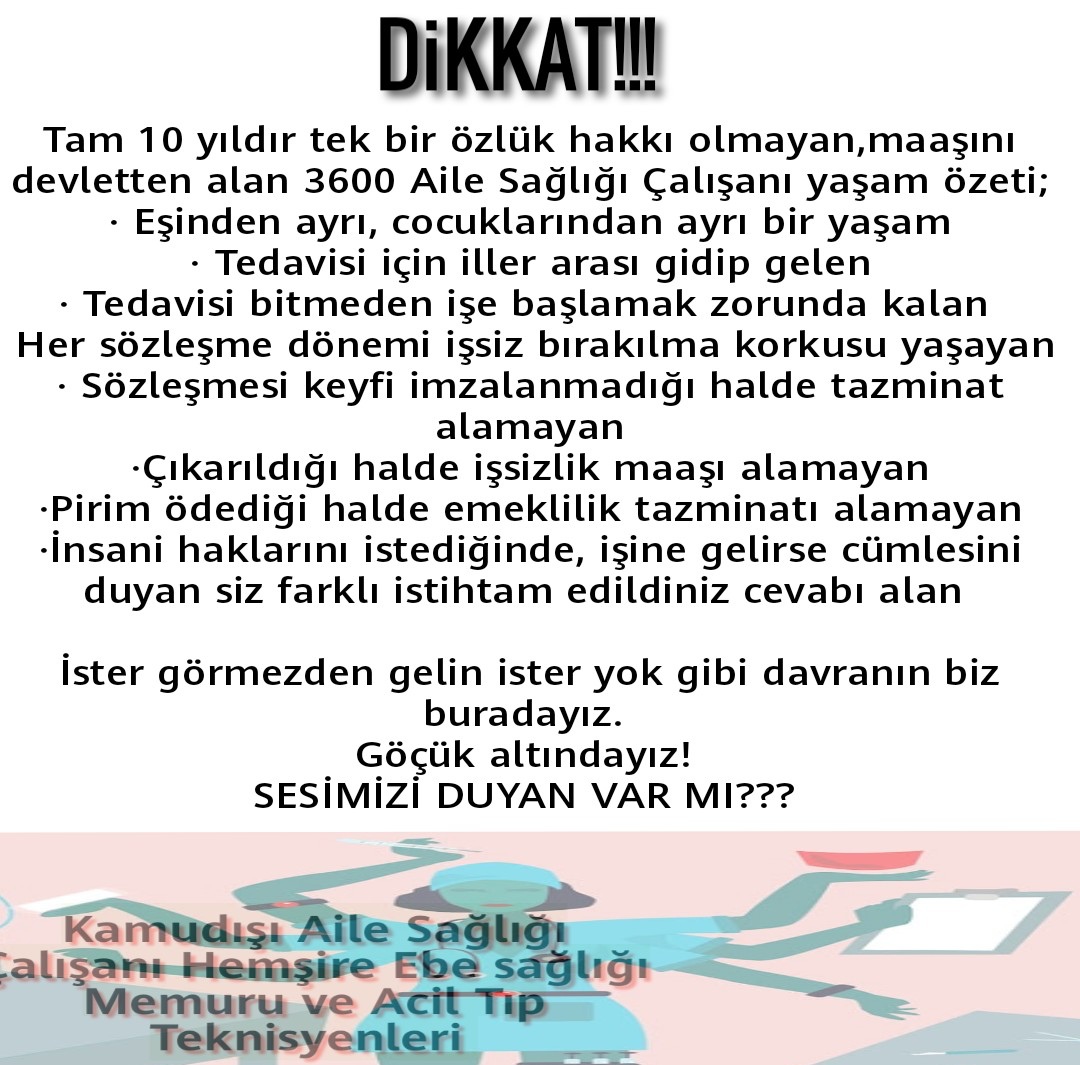 kamu dışı çalışan sağlık personeli